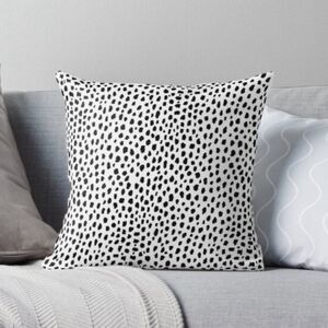 Eclectic Black & White Polka Dot Throw Pillow Case 18x18 pillow case cover